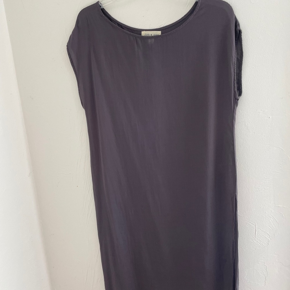 Cloth & stone grey midi dress